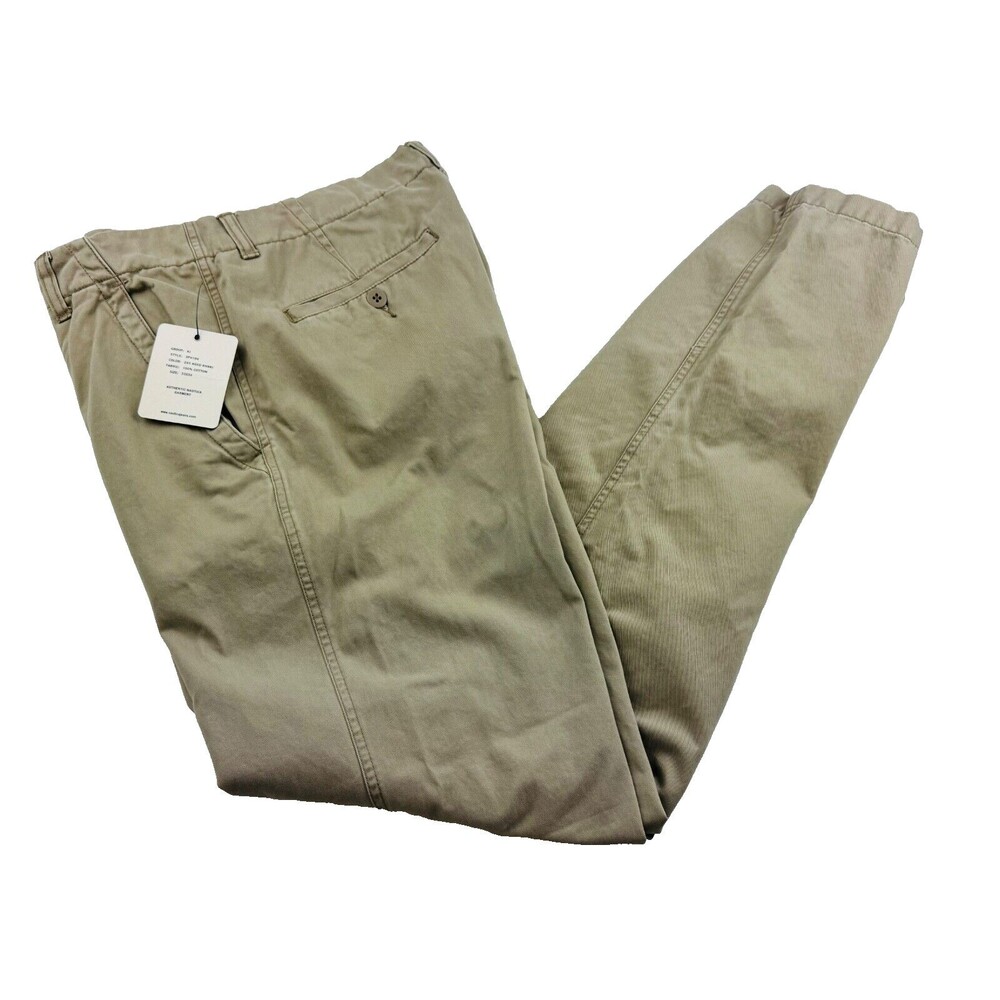 BRAND NEW NAUTICA Mens 33x34 Beige Soft 100% Cotton Khaki/Chino Pants